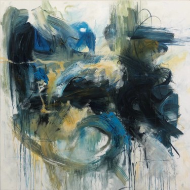 Peinture intitulée "Abstract Blue Paint…" par Serhii Sakharov, Œuvre d'art originale, Acrylique Monté sur Châssis en bois