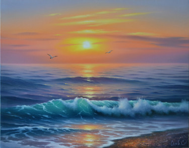Картина под названием "Sea of azov" - Serhii Stoev, Подлинное произведение искусства, Масло