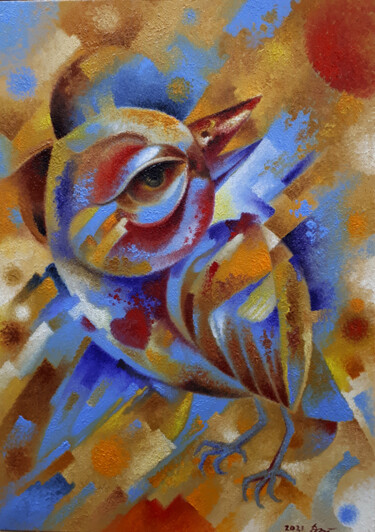 Peinture intitulée "A bird of a sunny d…" par Serhii Voichenko, Œuvre d'art originale, Huile