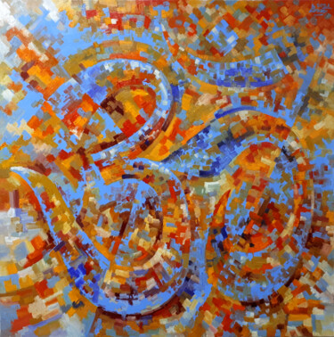 Painting titled "Om" by Serhii Voichenko, Original Artwork, Oil