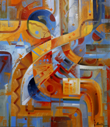 Painting titled "Boomerangs" by Serhii Voichenko, Original Artwork, Oil