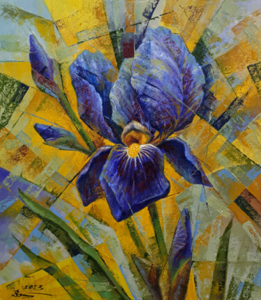 Pittura intitolato "Iris" da Serhii Voichenko, Opera d'arte originale, Olio