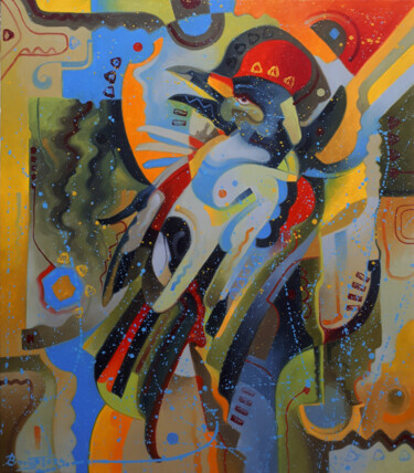 Картина под названием "South side bird" - Serhii Voichenko, Подлинное произведение искусства, Масло