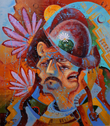 Malerei mit dem Titel "Conquistador and Pe…" von Serhii Voichenko, Original-Kunstwerk, Öl
