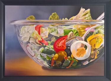 Schilderij getiteld "Salad" door Serhii Zapasnyi, Origineel Kunstwerk, Olie