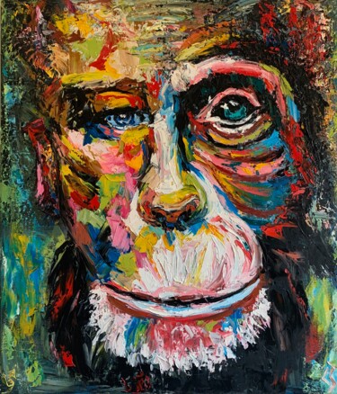 Картина под названием "we are similar" - Serhii Zarichniuk, Подлинное произведение искусства, Масло
