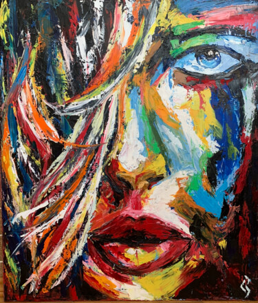 Peinture intitulée "Glance" par Serhii Zarichniuk, Œuvre d'art originale, Huile