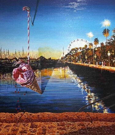 Картина под названием "Barceloneta" - Serhii Zavarzin, Подлинное произведение искусства, Акрил