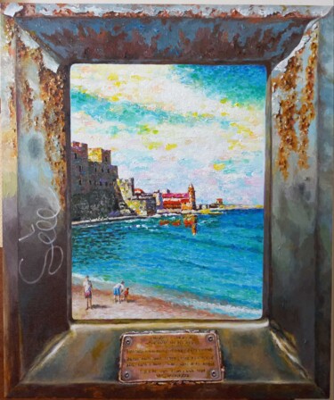 Картина под названием "La vista de Colliou…" - Serhii Zavarzin, Подлинное произведение искусства, Акрил