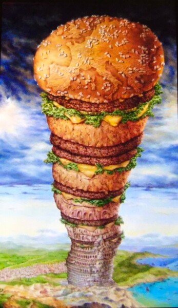 Painting titled "Torre de Babel" by Serhii Zavarzin, Original Artwork, Oil