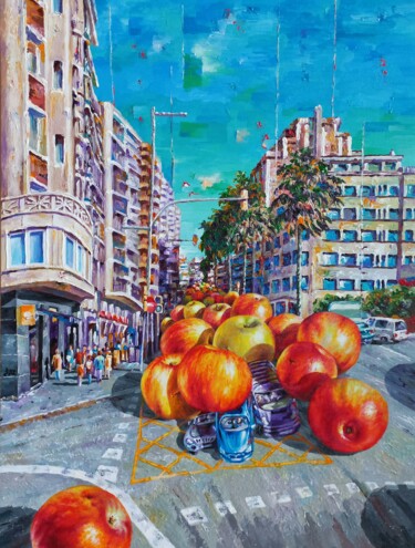 Pittura intitolato "Barcelona. Travesse…" da Serhii Zavarzin, Opera d'arte originale, Acrilico