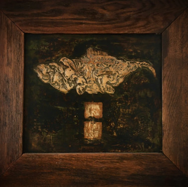 Картина под названием "Relicto" - Sergii Shkoliar, Подлинное произведение искусства, Темпера Установлен на Деревянная панель