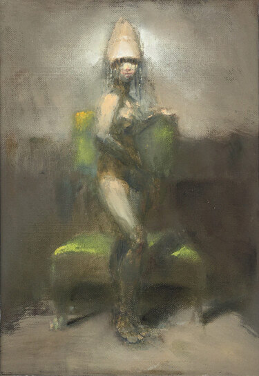 Painting titled "Medusa GORGONA" by Sergii Shkoliar, Original Artwork, Oil