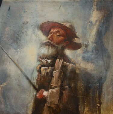 Painting titled "something about hor…" by Sergii Shkoliar, Original Artwork, Oil Mounted on Wood Stretcher frame