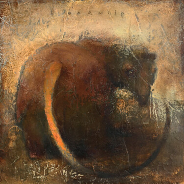 Ζωγραφική με τίτλο "Bearwhip" από Sergii Shkoliar, Αυθεντικά έργα τέχνης, Λάδι Τοποθετήθηκε στο Ξύλινο πάνελ