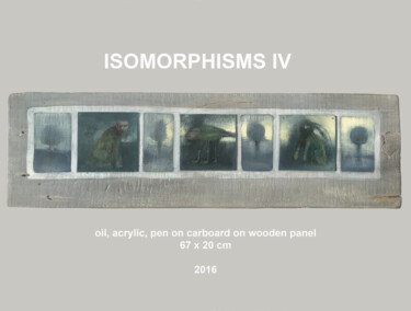 Painting titled "ISOMORPHISMS IV" by Sergii Shkoliar, Original Artwork, Oil Mounted on Wood Panel