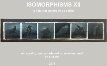 Painting titled "ISOMORPHISMS XII" by Sergii Shkoliar, Original Artwork, Acrylic Mounted on Wood Panel
