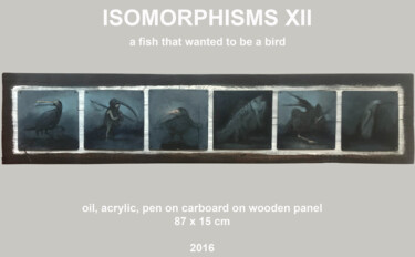 Schilderij getiteld "ISOMORPHISMS XII" door Sergii Shkoliar, Origineel Kunstwerk, Acryl Gemonteerd op Houten paneel