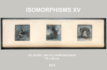 Painting titled "ISOMORPHISMS XV" by Sergii Shkoliar, Original Artwork, Acrylic Mounted on Cardboard