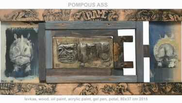 Pintura titulada "pompous ass" por Sergii Shkoliar, Obra de arte original, Oleo Montado en Panel de madera