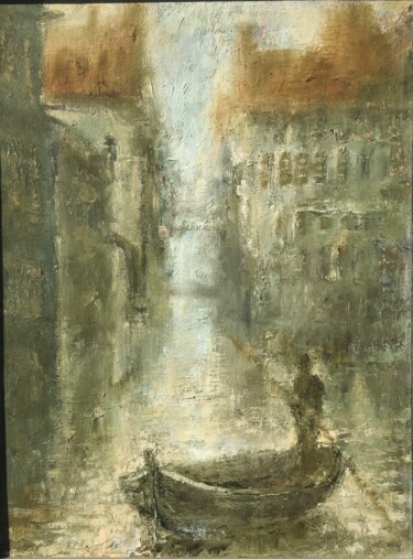 Pittura intitolato "Lviv - plenty of wa…" da Sergii Shkoliar, Opera d'arte originale, Olio Montato su Telaio per barella in…