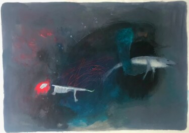 Malarstwo zatytułowany „Whalesavior” autorstwa Sergii Shkoliar, Oryginalna praca, Akryl