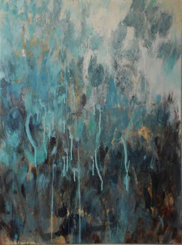 Картина под названием "In blue" - Marina Shavyrina-Shkoliar, Подлинное произведение искусства, Акрил Установлен на Деревянна…