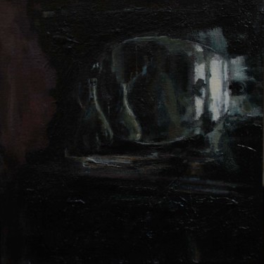 「"Reflection"」というタイトルの絵画 Marina Shavyrina-Shkoliarによって, オリジナルのアートワーク, アクリル ウッドストレッチャーフレームにマウント