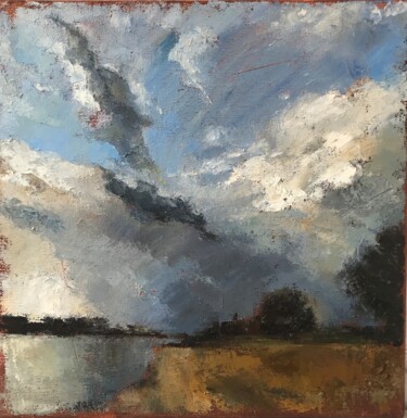 Pittura intitolato ""Under the clouds"" da Marina Shavyrina-Shkoliar, Opera d'arte originale, Olio