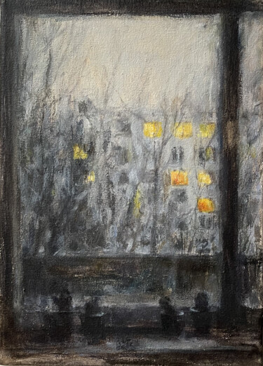 Peinture intitulée ""When the windows l…" par Marina Shavyrina-Shkoliar, Œuvre d'art originale, Acrylique Monté sur Châssis…
