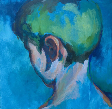 Картина под названием "Blue Moon" - Marina Shavyrina-Shkoliar, Подлинное произведение искусства, Акрил Установлен на Деревян…