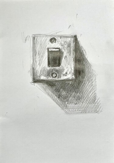 Tekening getiteld ""Old doorbell"" door Marina Shavyrina-Shkoliar, Origineel Kunstwerk, Potlood