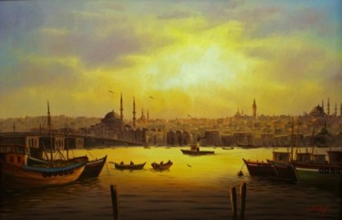 Painting titled "Bosphorus_5.jpg" by Şeref Aydınlık, Original Artwork, Oil