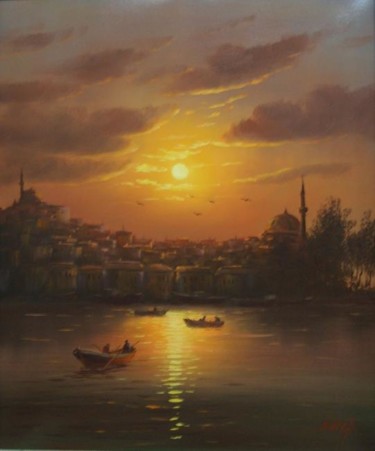 Painting titled "Bosphorus_6.jpg" by Şeref Aydınlık, Original Artwork, Oil