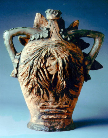 Sculpture titled "CHOSEN VESSEL: GIFT…" by Serinity Knight, Original Artwork, Ceramics