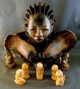 Sculpture titled "MONARCHICAL MOTHER…" by Serinity Knight, Original Artwork
