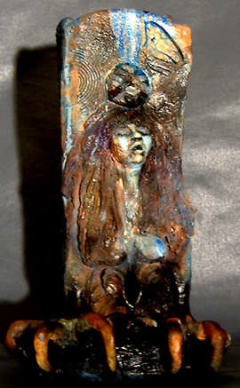 Sculpture titled "DIARY OF A SHAPESHI…" by Serinity Knight, Original Artwork, Ceramics