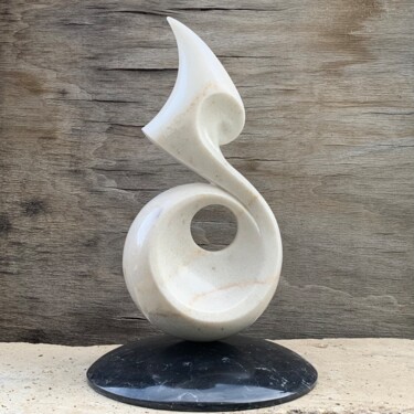 Sculpture titled "Big abstract snail" by Serjio Elicolani, Original Artwork, Stone