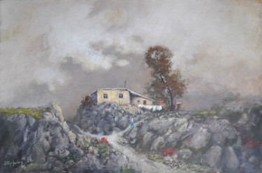 Картина под названием "Cloudy day (60x40cm…" - Serkhach, Подлинное произведение искусства, Масло Установлен на Деревянная ра…