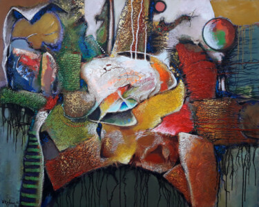 Malerei mit dem Titel "ABSTRACTION" von Serkhach, Original-Kunstwerk, Öl Auf Keilrahmen aus Holz montiert