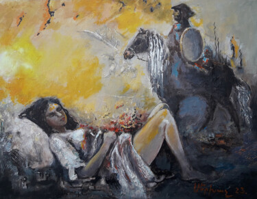 Painting titled "VISIONS OF THE DREA…" by Serkhach, Original Artwork, Oil Mounted on Wood Stretcher frame
