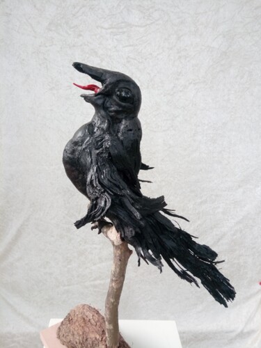 Mhorke Sculpture intitulée "Mhorke" par Serge Léveillé, Œuvre d'art originale, Bois