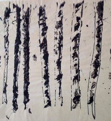 Peinture intitulée "arbres" par Patricia Sermet, Œuvre d'art originale