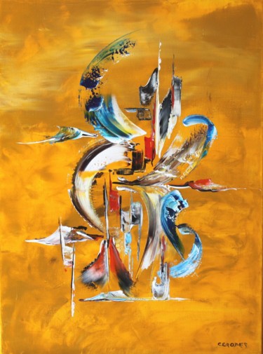 Картина под названием "Ambiance onirique" - Jean Louis Serodes, Подлинное произведение искусства, Акрил Установлен на Деревя…