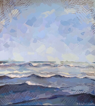 Painting titled "Oceano" by Anastasiya Molchanova, Original Artwork, Acrylic