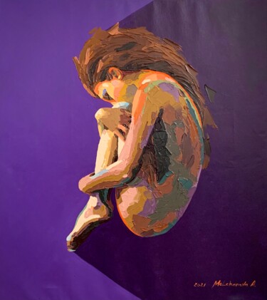 Painting titled "Love yourself" by Anastasiya Molchanova, Original Artwork, Acrylic