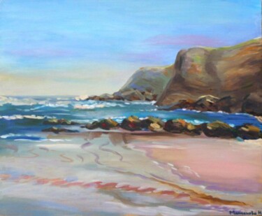 Painting titled ""Praia da Zambujeir…" by Anastasiya Molchanova, Original Artwork
