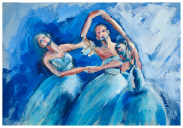 Ζωγραφική με τίτλο "BALLERINA BALLET AR…" από Valerie Serova, Αυθεντικά έργα τέχνης, Λάδι