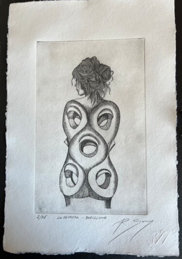 Отпечатки и Гравюры под названием "LA PEDRERA -BARCELO…" - Ramón Serra, Подлинное произведение искусства, Травление