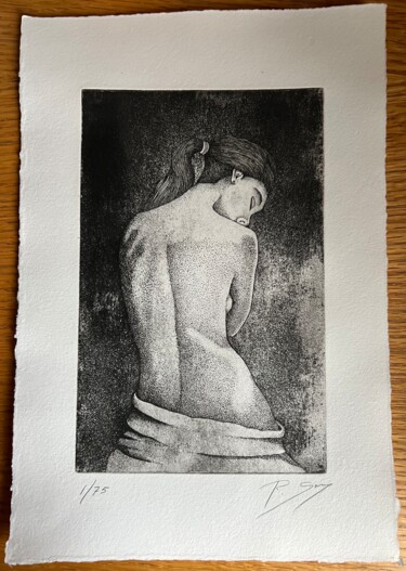 Druckgrafik mit dem Titel "WOMAN" von Ramón Serra, Original-Kunstwerk, Radierung